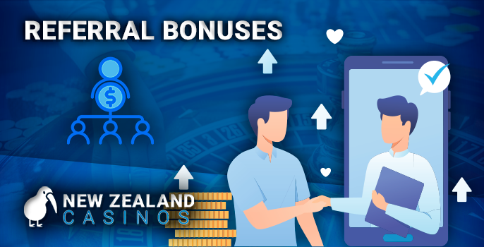 Bonuses for inviting friends - referral system in online casinos in New Zealand