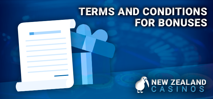 Terms and conditions of online casino bonuses - a list of examples for players from New Zealand