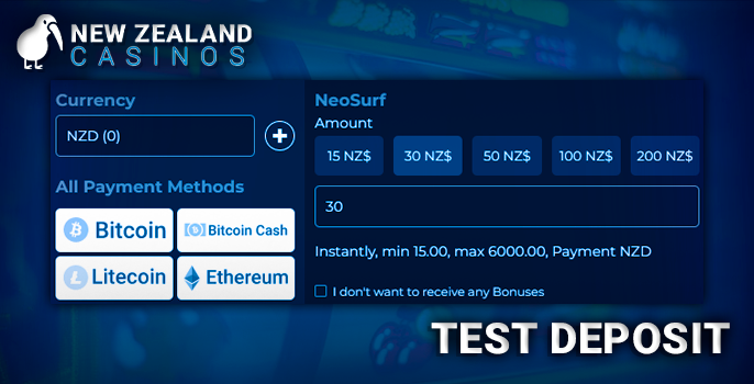 Refill your account in NZ casino to check it - payment methods and speed