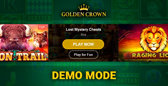Playing in demo mode at Golden Crown Casino