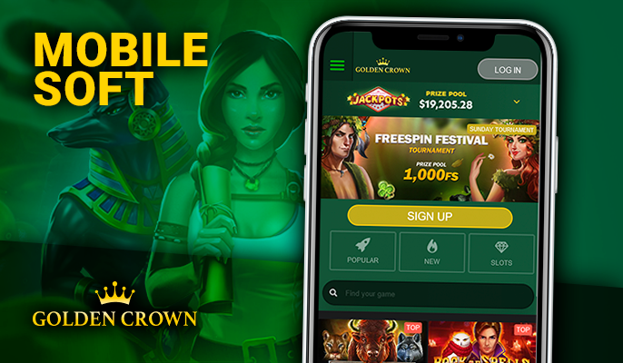 Golden Crown casino on mobile devices - how to play on your phone