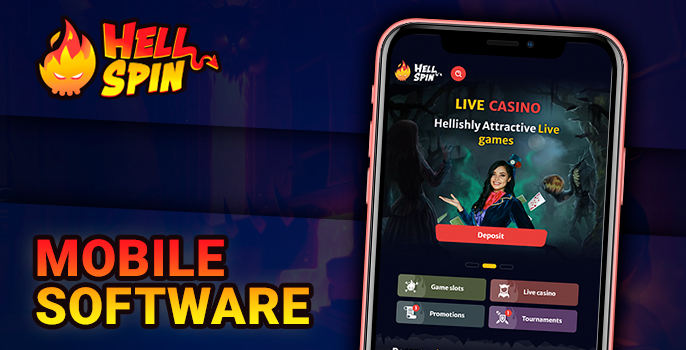Playing Hell Spin casino on a mobile device