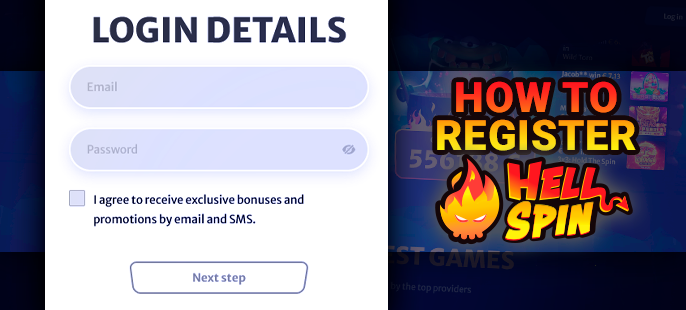 The registration process at Hell Spin Casino for new NZ players