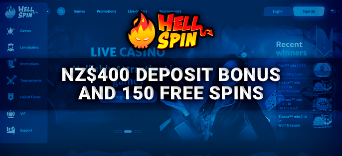 Hell Spin Casino and its bonus offer for new players from New Zealand