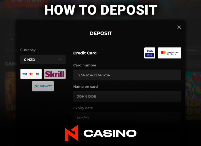 Deposit to N1 Casino - step-by-step instructions
