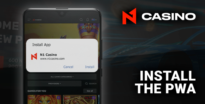 Installing the N1 Casino mobile app - how to install the casino on your phone