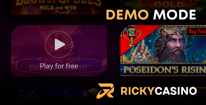 Demo mode at Ricky Casino - free casino game for the Kiwi player
