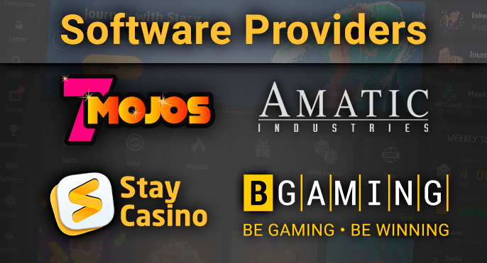 Gambling providers of slots at Stay Casino