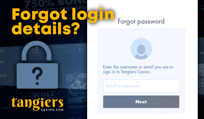 Restoring your personal account at Tangiers Casino - how to restore the password from a
