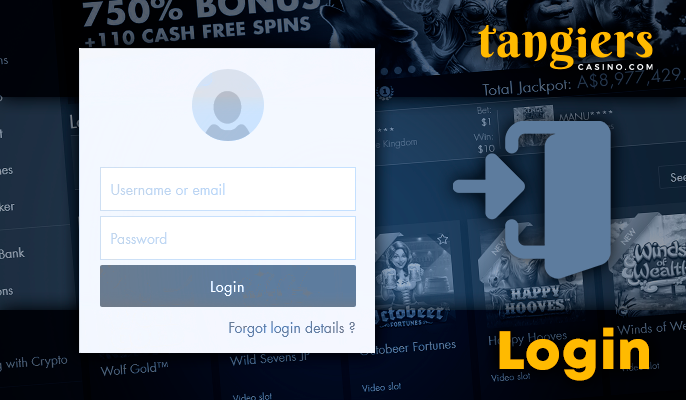 Sign in to your personal account at Tangiers Casino