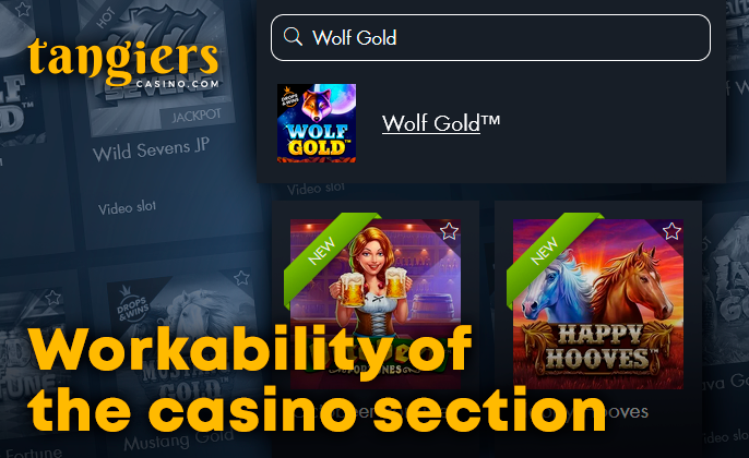 Find games of chance in the gaming section of Tangiers Casino