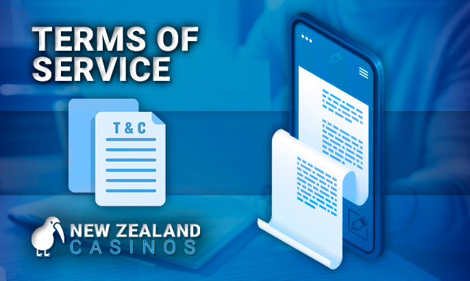 Consent to the terms of service before using the site onlinecasinosnz