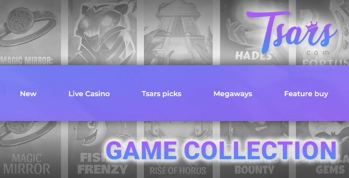 Categories of gambling at Tsars Casino